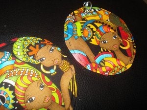 Image of SISTAH GIRL - Classic Fabric Earrings - Limited Run