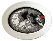 Image of Hand Drawn Serving Plate - Guard Ferret