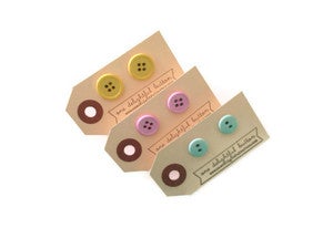 Image of Classic Button Earrings: Pastels