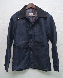 Image of Vintage lined denim chore/barn coat (L)
