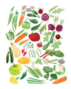 Image of Fruit and Vegetables Prints by Redcruiser (set of 2 prints)