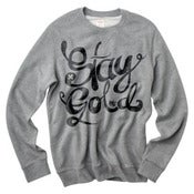 Image of Stay Gold grey crew neck sweater