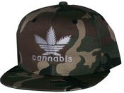 Image of Cannabis Camo Print Snapback Hat 