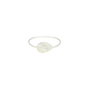 Image of Zola. White Leaf Knuckle Ring