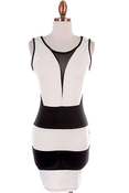 Image of Black and White Block Dress 