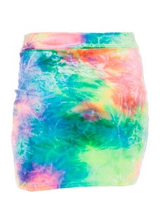 Image of COSMIC VELVET BODY-CON SKIRT