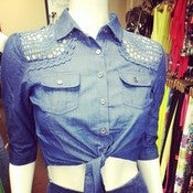 Image of Jean Tie Up Top 