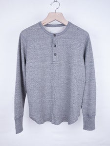Image of Wings and Horns - Double Knit Thermal Top Grey