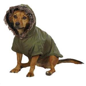Image of Casual Canine Fur Trim Dog Parka 