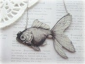 Image of Black & White Goldfish Necklace 2