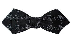 Image of Ninja-what?!?! Black Paisley Bow tie
