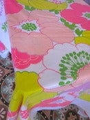 Image of Pretty Fuschia 1970s Tablecloth 