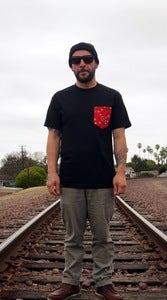 Image of Red Bandana Print Pocket Tee