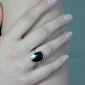 Image of Rough Faceted Onyx Ring