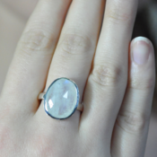 Image of Rough Faceted Moonstone Ring