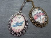Image of New Ornate Large Oval Trays 30x40mm - Antique Silver or Bronze