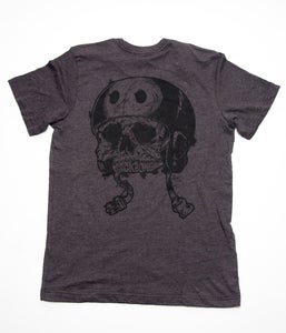 Image of Backbone Skull Helmet T-Shirt