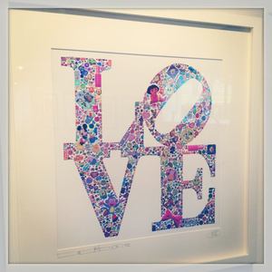 Image of 'Love' Sticker Collage on Card by Milo