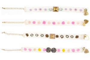 Image of Antique lace beaded bracelets