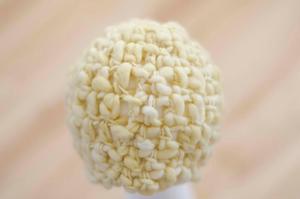 Image of Yellow Crochet beanie RTS