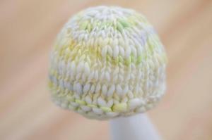 Image of lemon newborn beanie RTS
