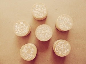 Image of Message Rubber Stamp