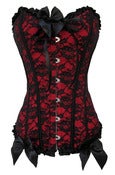 Image of Red and Black Lace corset 