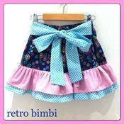 Image of Size 5~Ruby Ruffle Skirt~Navy Floral