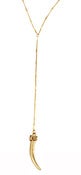 Image of New Gold Horn Drop Necklace