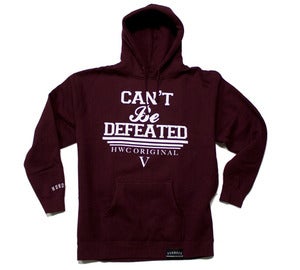 Image of Can't Be Defeated Pullover Hoodie - Maroon