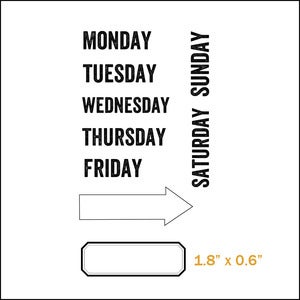 Image of days of the week stamp set