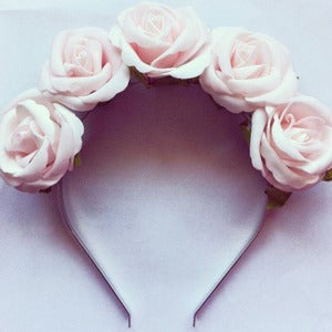 Image of Pale Pink Rosé Flower Crown