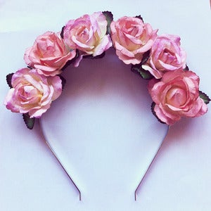 Image of Peach Melba Flower Crown