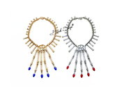Image of Delfina delettrez Style Skeleton Hand Skull Necklace