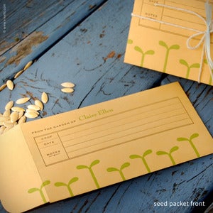 Image of Green Seedling Personalized Seed Envelopes {#205}