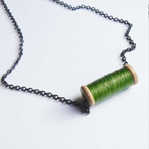Image of Un-Reel Pendant Necklace - Lime