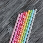 Image of Pailles à chevrons par 10 