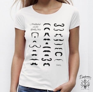 Image of T-shirt femme Moustaches