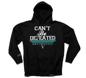 Image of Can't Be Defeated Pullover Hoodie - Black/Tiffany
