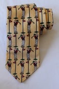 Image of Rooster Cotton Golf Print Tie