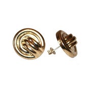 Image of vintage gold coiled button studs