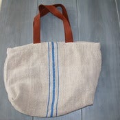 Image of Sky Blue Stripe Tote Bag