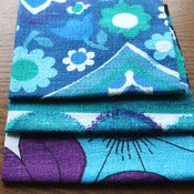 Image of Aasta Barkcloth Fabric Patchwork Scrap Bags