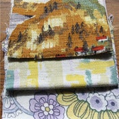 Image of Lofoten Vintage Barkcloth Fabric Scrap Bag