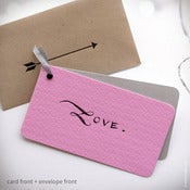 Pink "LOVE." Mini Valentine with Kraft Envelope {# 222}