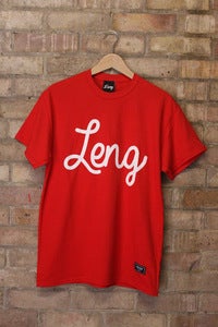 Image of LENG SCRIPT T-SHIRT RED