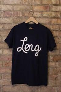 Image of LENG SCRIPT T-SHIRT NAVY