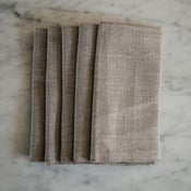 Image of dark natural linen napkins