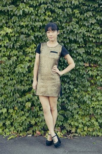 Image of Yan Gold Shift Dress