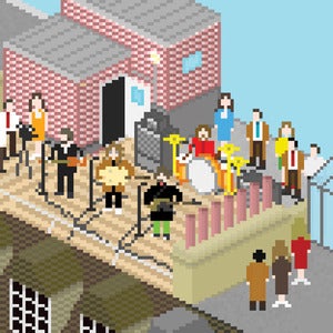 Image of Beatles Pixel Art - Get Back: 3 Savile Row Rooftop